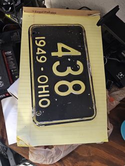 1949 Ohio Plate