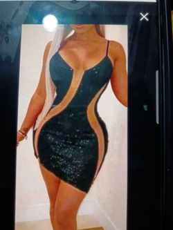 Black transparent cocktail dress