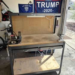 work table plus grinder and grip 