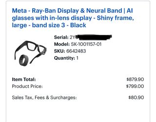 Meta Ray-Ban AI Glasses with In-Lens Display
