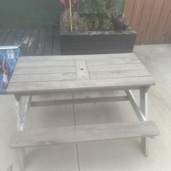Toddler picnic Table Water/sand Compartment 