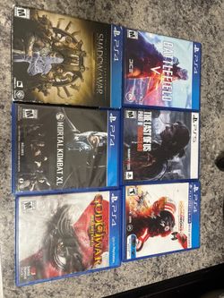 PS5 and PS4 6 game lot - TLOU2, God of War, MK XL