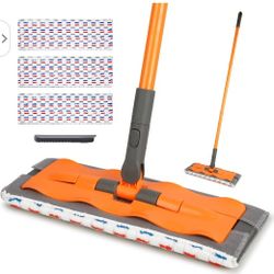 Microfiber Floor Mop for Hardwood Floor Cleaning, Wet Dry Flat Mop with 3 Reusable Mop Pads and 360 Degree Rotating Floor Dust Mop Suitable for Hardwo