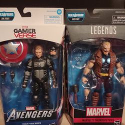 Marvel Legends Gamerverse Avengers Captain America Stealth Suit And Thunderstrike Thor From The Joe Fixit Wave Action Figure Lot 