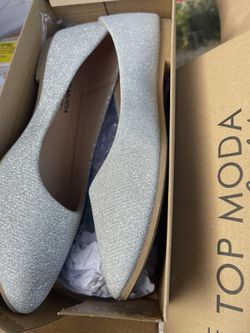 Sparkly Silver Flats 