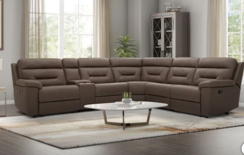 NEW Fletcher 6-piece Fabric Reclining Sectional