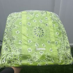 New Supreme Bandana Tarp Duffle Bag Bright Green