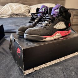 Jordan Air Jordan 5 Retro Top 3 Black Red Purple High Top Men's Sneaker