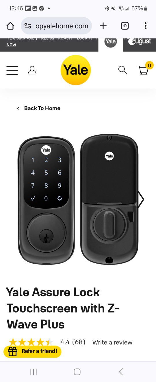 Yale Assure Lock Touchscreen with Z-Wave Plus