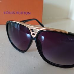 Gold Louis Vuitton Evidence Sunglasses 