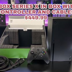 XBOX SERIES X IN BOX WITH CONTROLLER AND CABLES 