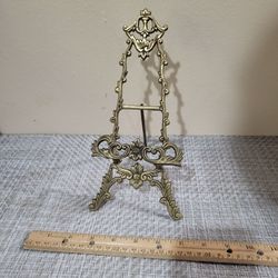 Brass table top display easel