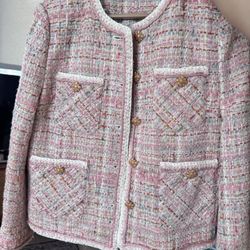 Pink Designer Tweet Jacket Size 6