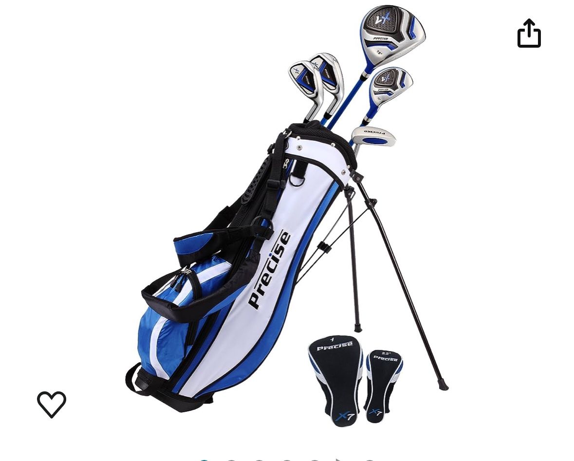 PreciseGolf Co. Precise X7 Junior Complete Golf Club Set for Children Kids - 3 Age Groups Boys & Girls - Right Hand