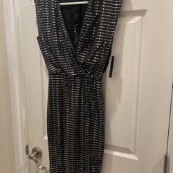 Lapis Black And Silver Dress