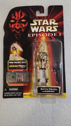 Vintage Hasbro Star Wars Episode 1 - Battle Droid w/Blaster Rifle Action Figure