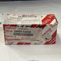 Toyota OEM Brake pads front for 14-2019 T. Corolla