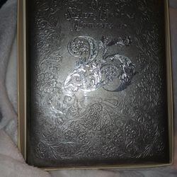 Vintage 1969 Silver Wedding Book 