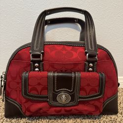 Coach Hamptons Signature Domed Satchel Bag