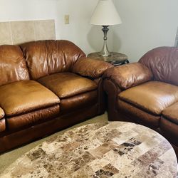 Ashley Leather Sofa And Love Seat