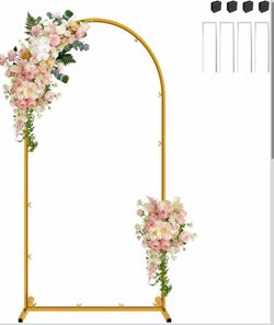 6 foot gold arch for parties, wedding and baby shower I have 2 avail brand new in box yours for $30 each!!!!