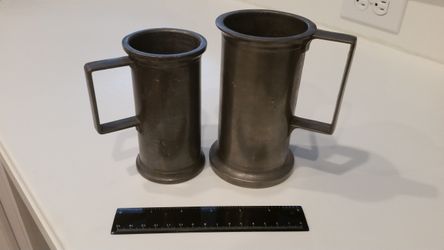 Pewter mugs ren fest pirate x2