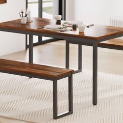 Table with 2 bench seats