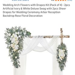 Wedding Arch Flowers With Drapes