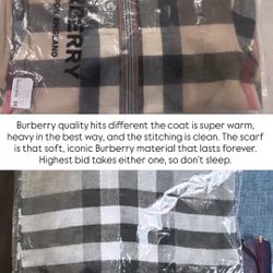 burberry coat and scarf separate or bundle 
