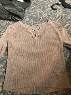 Brown ribbed crop top