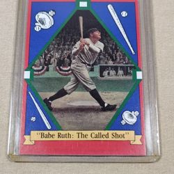 1992 Delphi Plate Babe Ruth Promo Baseball Card. 