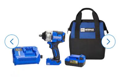 Kobalt 24-volt Variable Speed Brushless 1/2-in Drive Cordless Impact Wrench (Battery Included and Charger Included)