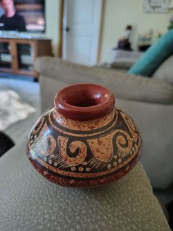 Vintage 2002 Terracotta Vase from Costa Rica Signed by Artist