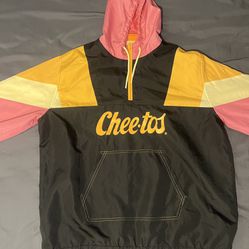 Vintage Cheetos Windbreaker Adult XL Zip Pullover Jacket Hoodie Retro 90s Vibe