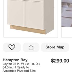 36” NO TOP BATHROOM VANITY NEW 