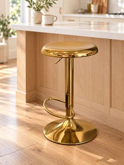 Gold Adjustable Swivel Bar Stool – $25