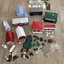 Vintage 1950s 1960s Plasticville Train Sets Display Sets 