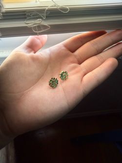 Gold nugget earrings real 14k gold