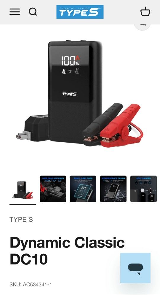 Type S Portable Jump Starter