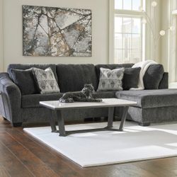 Charcoal Gray Chaise Sectional