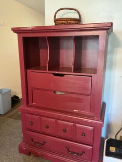 Two piece cabinet priced 2SELL easy paint  solid wood