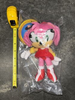Sonic The Hedgehog Amy Rose Plush Keychain 8'' inch New Tag Licensed Product NEW