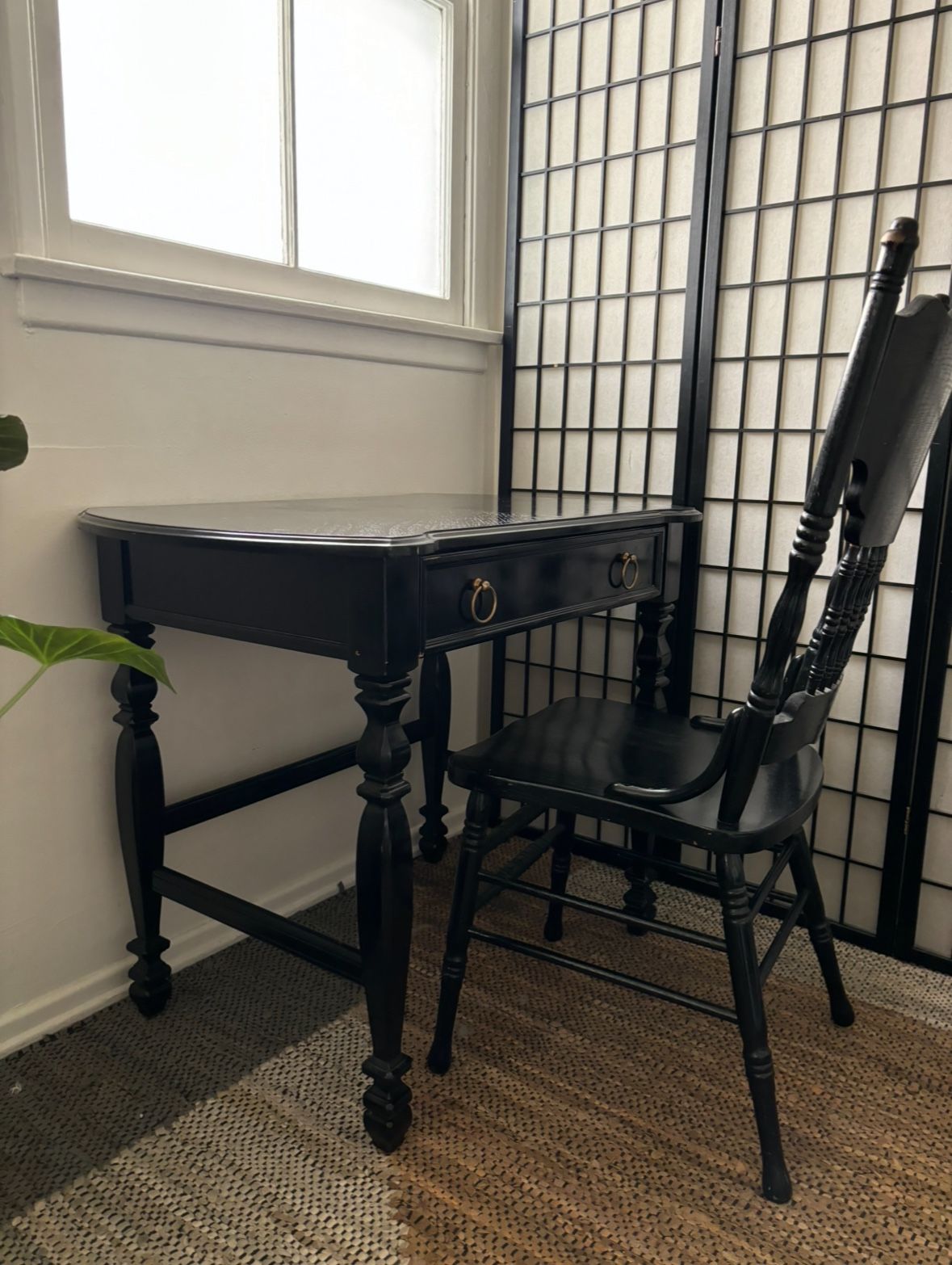Vintage Wood Desk and Chair