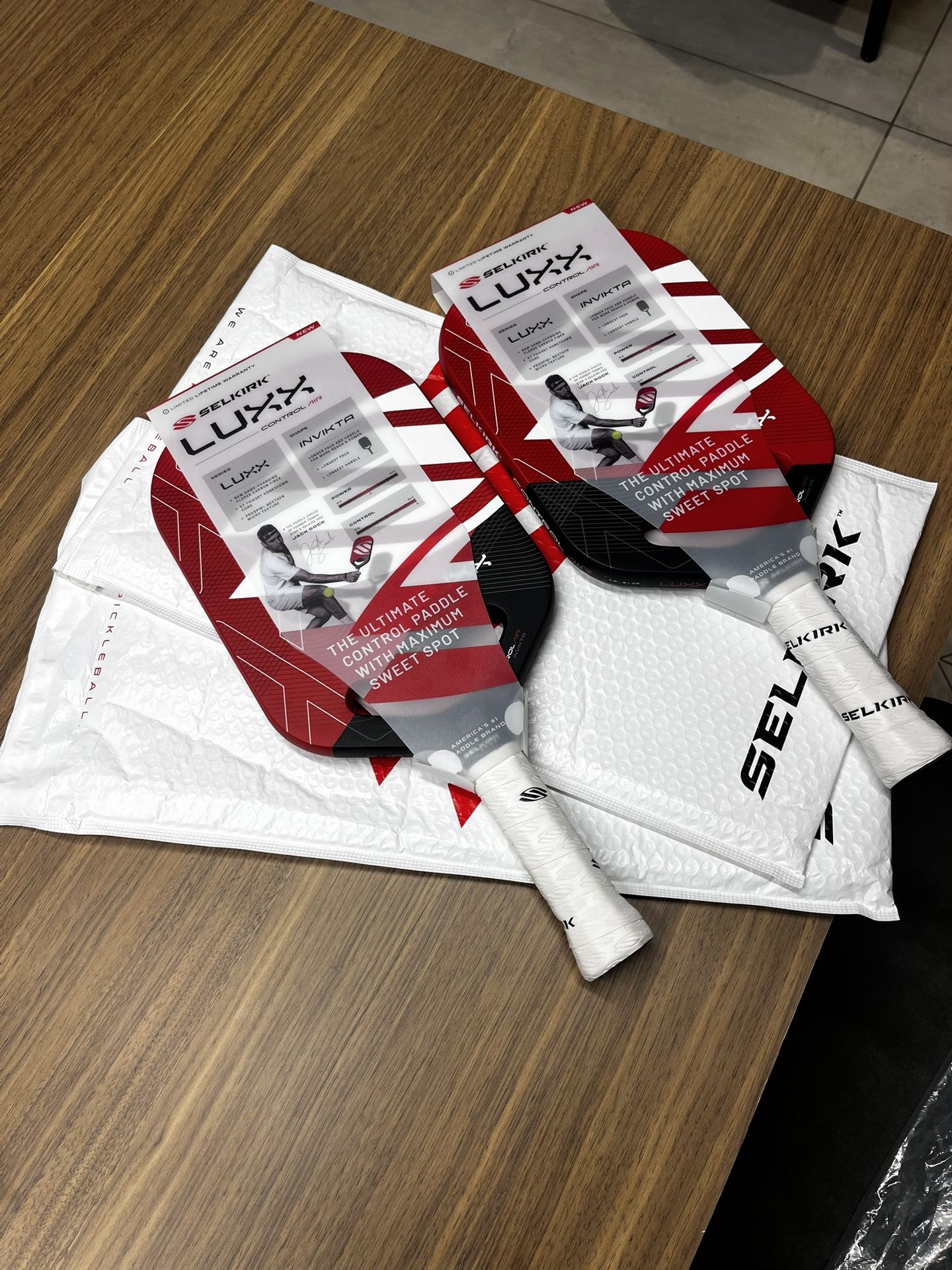 TWO Selkirk Luxx Invikta Control Air Pro Pickleball Paddle