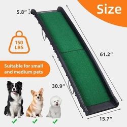 New Portable Pet Ramp with Artificial Grass