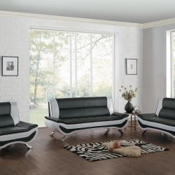 3pcs Sofa Set in Black & White👍FREE FREE FINANCING AVAILABLE 👉NO CREDIT CHECK 