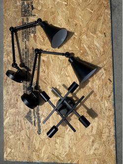 Black Wall & Ceiling Light Fixtures - sconce office lighting