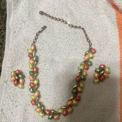 Vintage BSK necklace/earrings