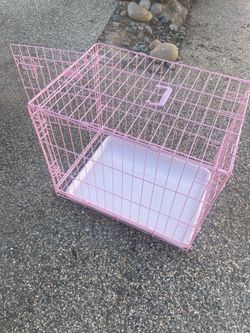 Pet cage - pink metal