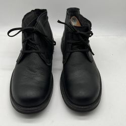 Clarks - Morris Peak Black leather  Tumbled  size 10 M